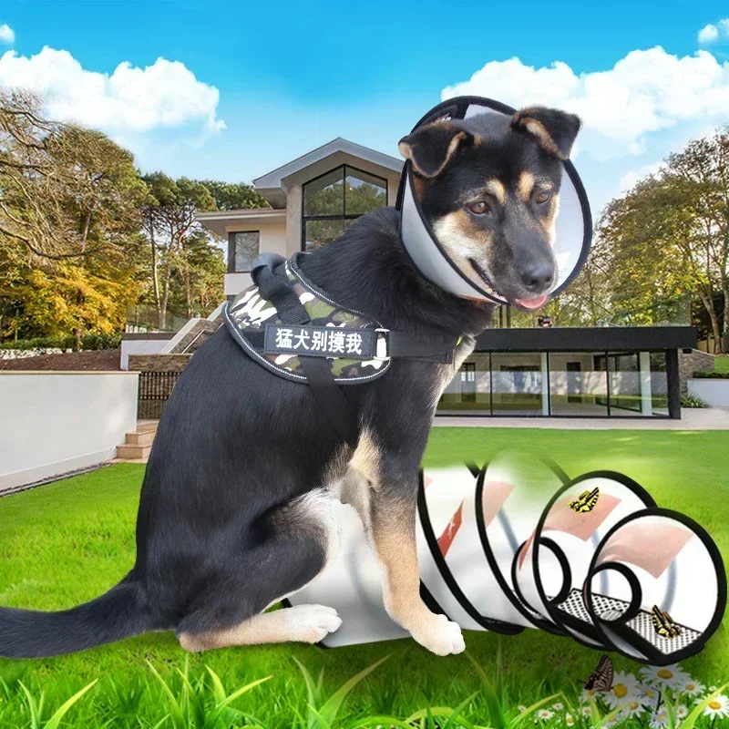 Pet Elizabeth Collar Puppy Anti Bite Grasping Collar for Small Large Dogs Recovery Cone Ring Cats Neck Wound Healing Accessories