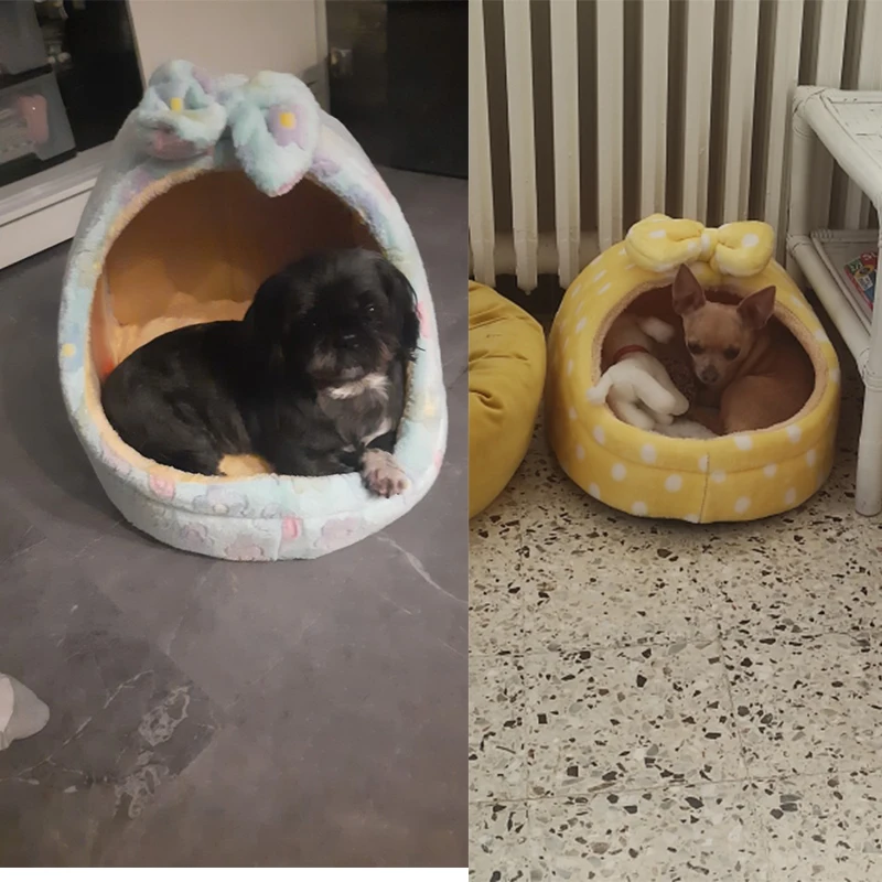 Pet Dog House Soft Cozy Pet Sleeping Bed for Small Medium Dogs Cats Foldable Removable Puppy Nest Portable Kennel Pet Supplies