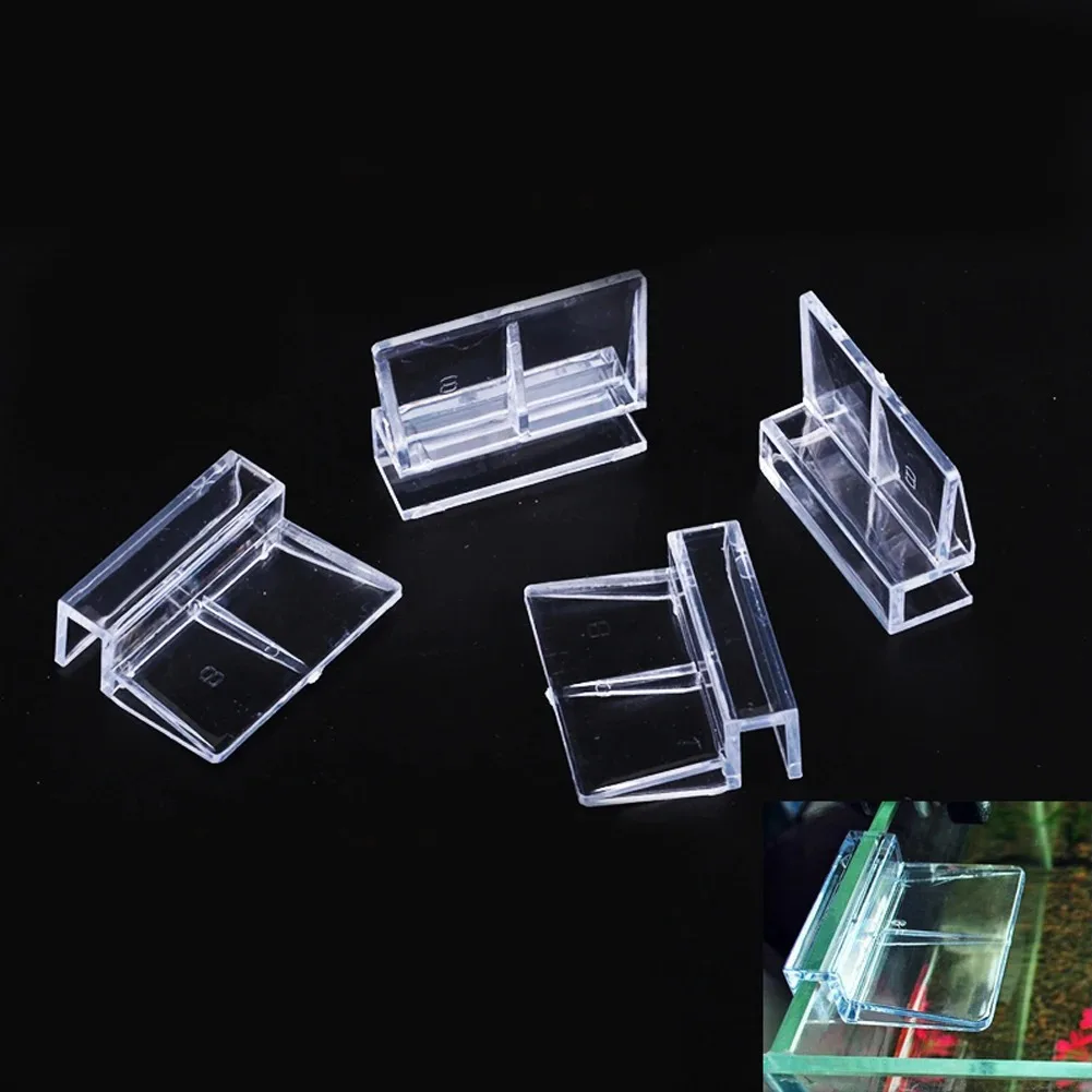 4pcs Clear Acrylic Rimless Aquarium Fish Tank Glass Cover Clip Support Holder 6/8/10/12mm Aquarium Cover Bracket Clip Universal