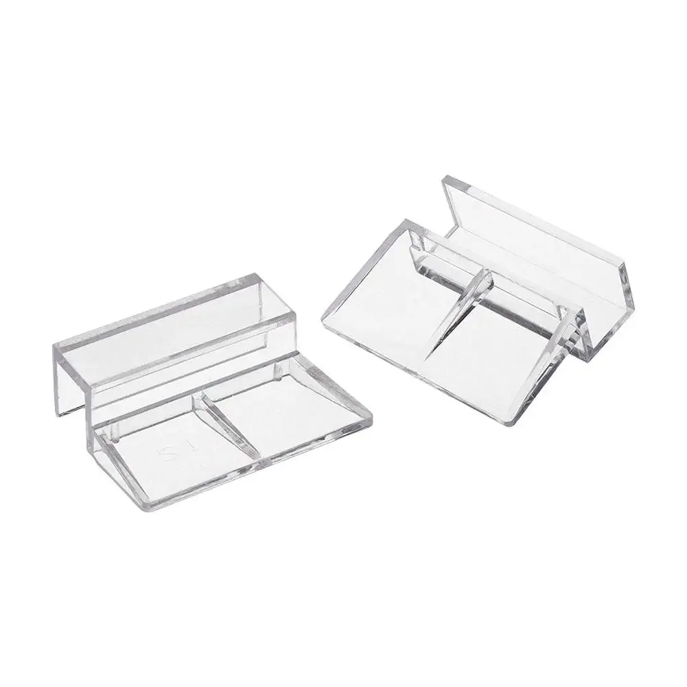 4pcs Clear Acrylic Rimless Aquarium Fish Tank Glass Cover Clip Support Holder 6/8/10/12mm Aquarium Cover Bracket Clip Universal