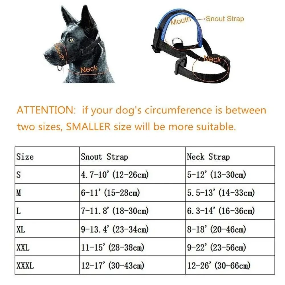 Dog Mouth Muzzle Anti Bark Dog Collar Breathable Dog Training Tool Nylon Muzzle Set With Stripes Summer Pet Leashes