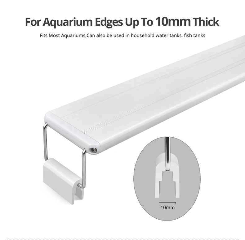 220V Strip Aquarium Light LED Waterproof Fish Tank Clip Light Underwater Decor Lighting Submersible Lamp Plant Grow Lamp 18-48cm