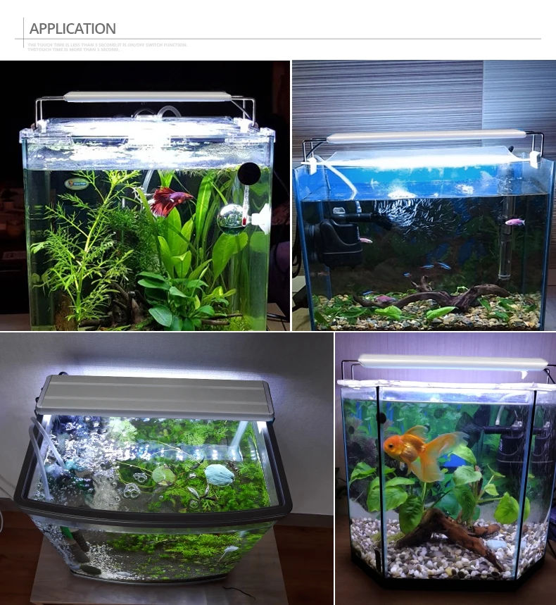 220V Strip Aquarium Light LED Waterproof Fish Tank Clip Light Underwater Decor Lighting Submersible Lamp Plant Grow Lamp 18-48cm