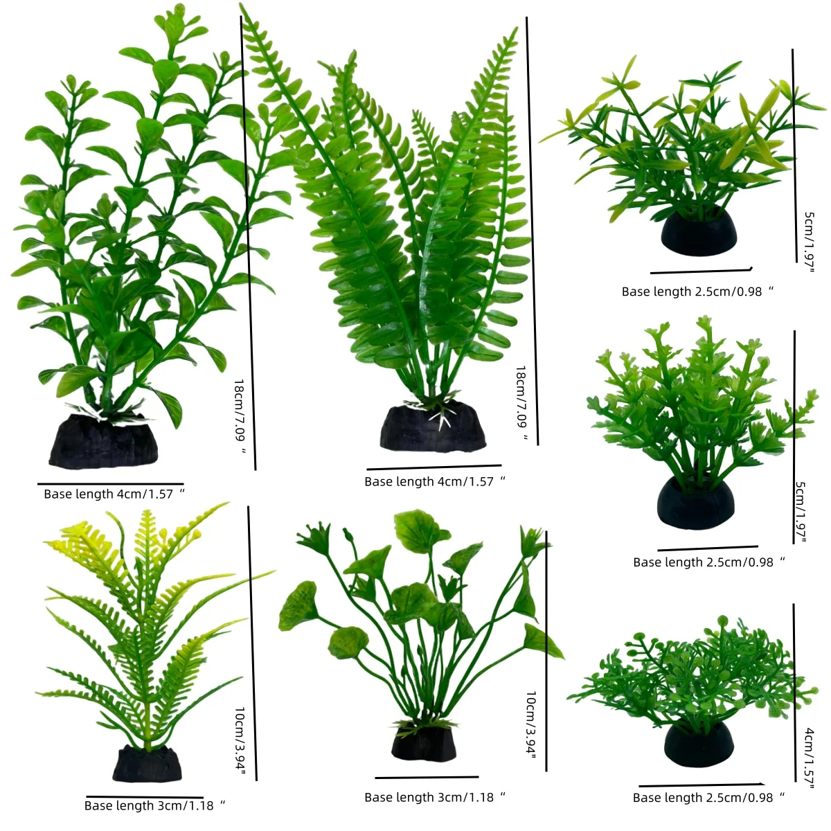 12PCS Artificial Aquarium Decor Plants Water Weeds Ornament Aquatic Plant Fish Tank Grass Decoration Accessories