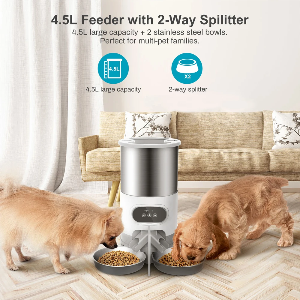 Tuya Smart APP Pet Feeder Cat Dog Food Dispenser Suitable For Small And Medium-Sized Cats And Dogs Mobile Phone Remote Feeding