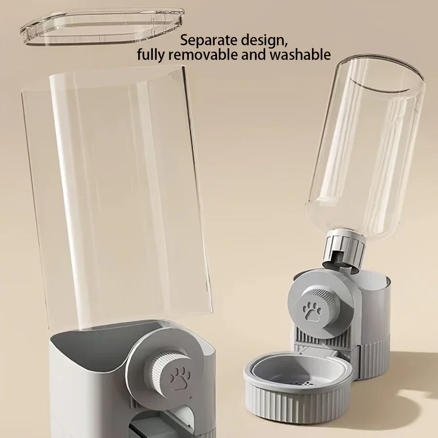 New Tepy Hanging Automatic Pet Food Feeder/Water Dispenser, Gravity Cat Auto Feeder Waterer Set With Container Bowl For Cage