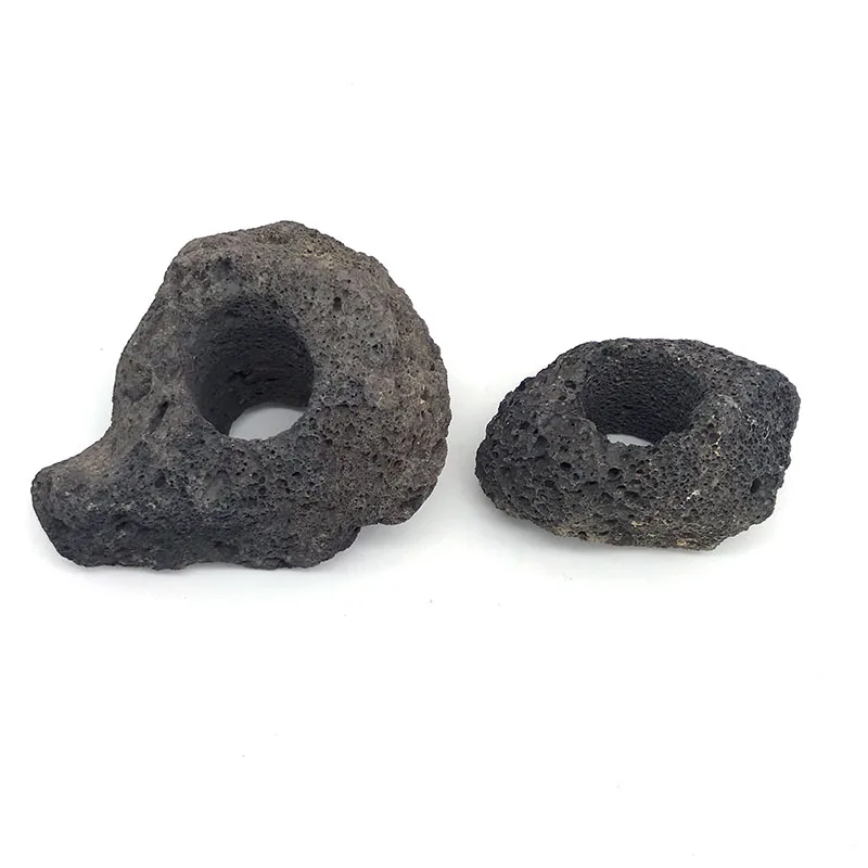 Volcanic Aquarium Decoration Fish Tank Plant Fixing Pot Polka Water Plants Potted Planting Cup Aquarium Accessories Filter Black