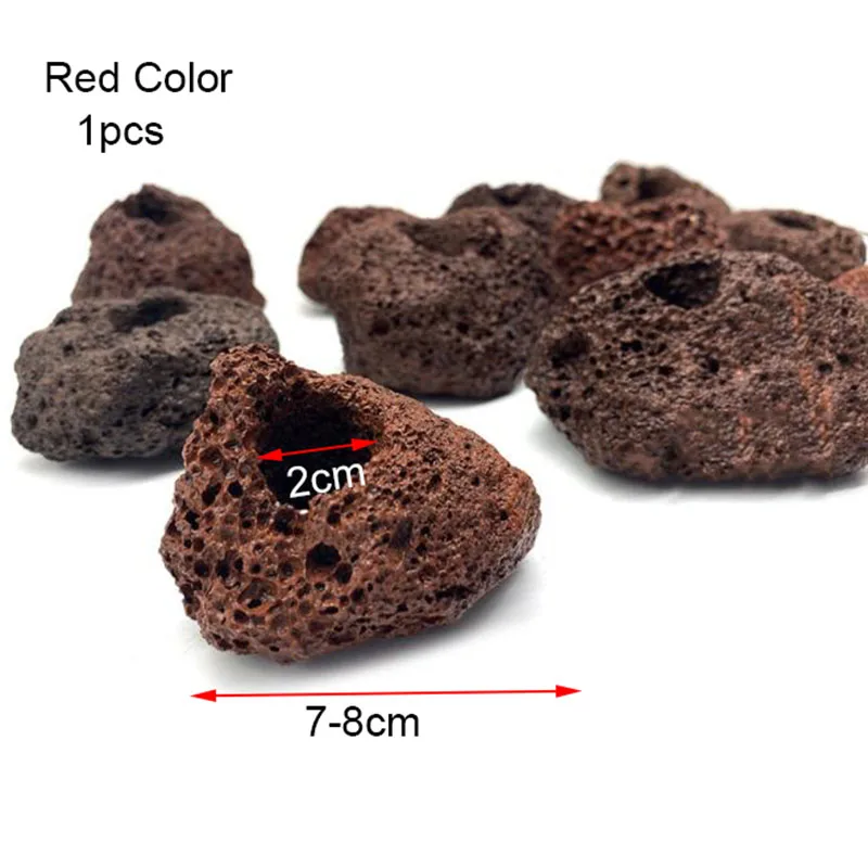 Volcanic Aquarium Decoration Fish Tank Plant Fixing Pot Polka Water Plants Potted Planting Cup Aquarium Accessories Filter Black