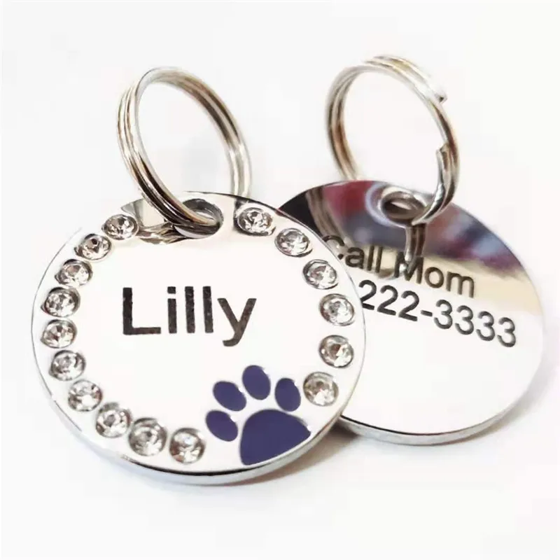 Dog Tag Personalized Pet Puppy Cat ID Tag Engraved Custom Dog Collar Accessories Customized Address Name Tag for Dogs Cats