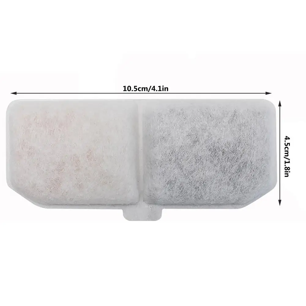 Cat Water Fountain Filter 10 Pack Fountain Filter Replacement Activated Carbon Pet Rectangular Water Circulation Filter Element