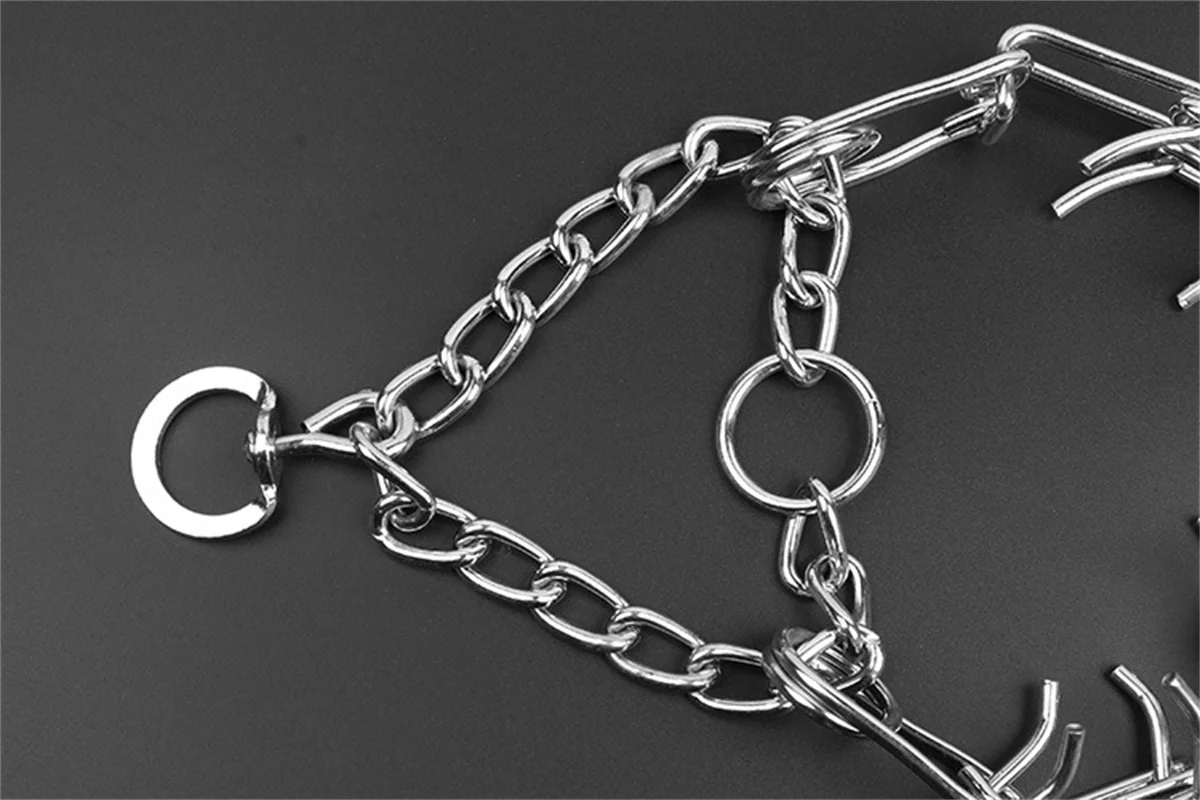 Effective Pinch Dog Training Collar With Comfort Rubber Tips Safe Adjustable Detachable Pet Prong Choke Collar