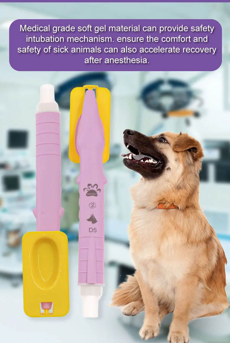 Tierarzt Cat Blind Intubation Tube Dog Blind Intubation Tube Rabbit Supraglottic Airway ET Tube Medical Soft Gel Set