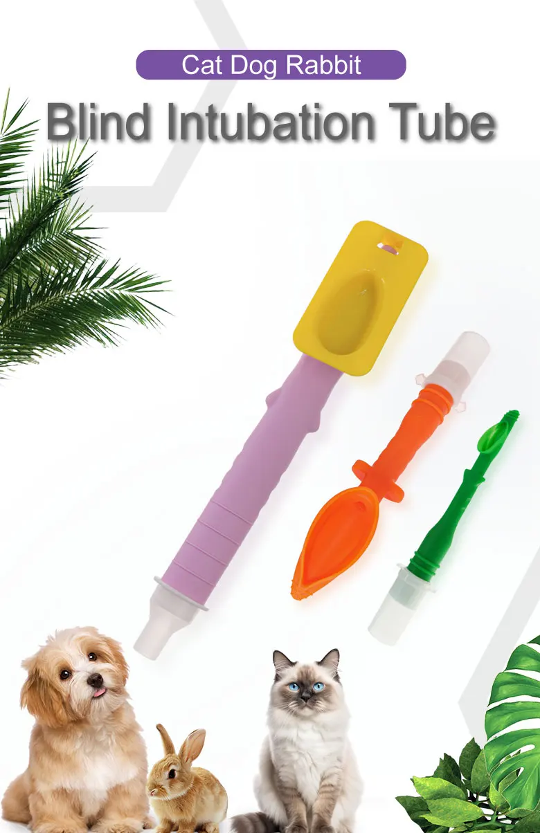 Tierarzt Cat Blind Intubation Tube Dog Blind Intubation Tube Rabbit Supraglottic Airway ET Tube Medical Soft Gel Set
