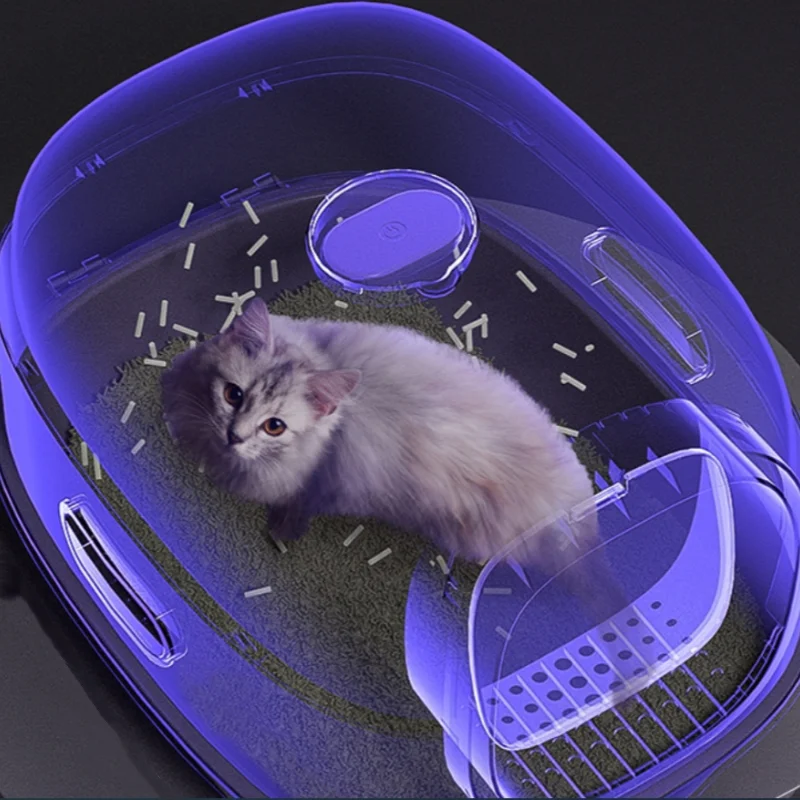 Cat Litter Box Oversize Rechargeable Sterilizing Deodorant Fully Enclosed Toilet Large Capacity UV Sterilizatio Odor Removal Cat