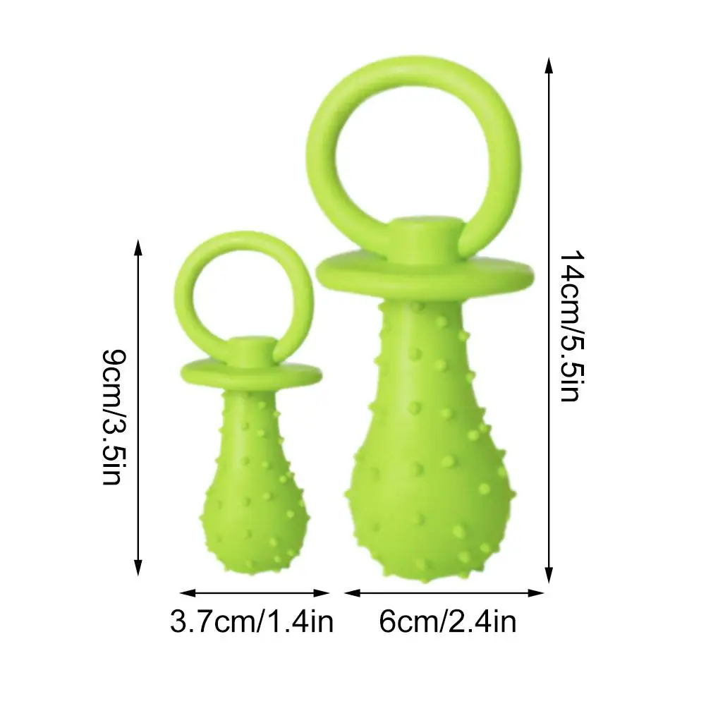 Rubber Dog Pacifier Toy With Bell For Teething - Pet Vocalization Toy And Chew Toy Supplies Pet Dog TPR Pacifier Toy