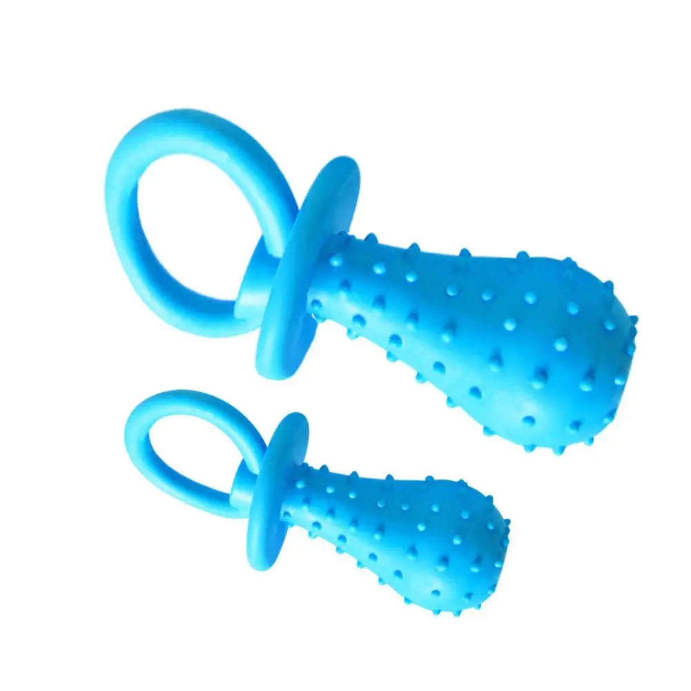 Rubber Dog Pacifier Toy With Bell For Teething - Pet Vocalization Toy And Chew Toy Supplies Pet Dog TPR Pacifier Toy