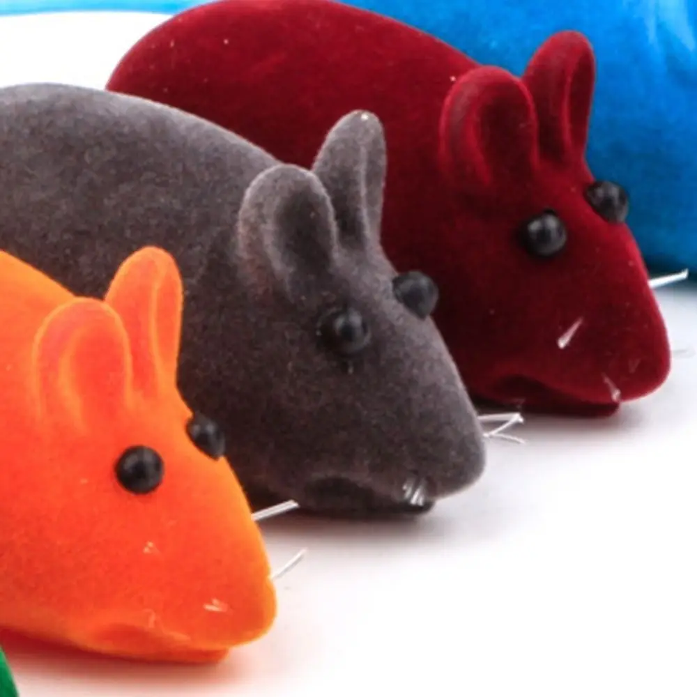 Rubber Cat Toy New Sound Mouse Model Kitten Interactive Toy Playing Teasing Plush Cat Teaser Toy Pet
