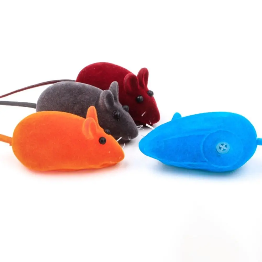 Rubber Cat Toy New Sound Mouse Model Kitten Interactive Toy Playing Teasing Plush Cat Teaser Toy Pet