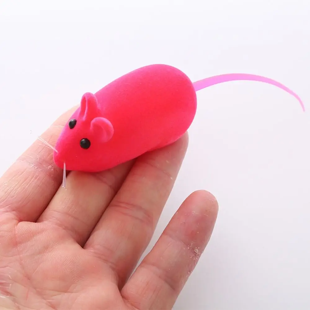 Rubber Cat Toy New Sound Mouse Model Kitten Interactive Toy Playing Teasing Plush Cat Teaser Toy Pet