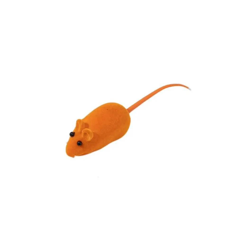 Rubber Cat Toy New Sound Mouse Model Kitten Interactive Toy Playing Teasing Plush Cat Teaser Toy Pet