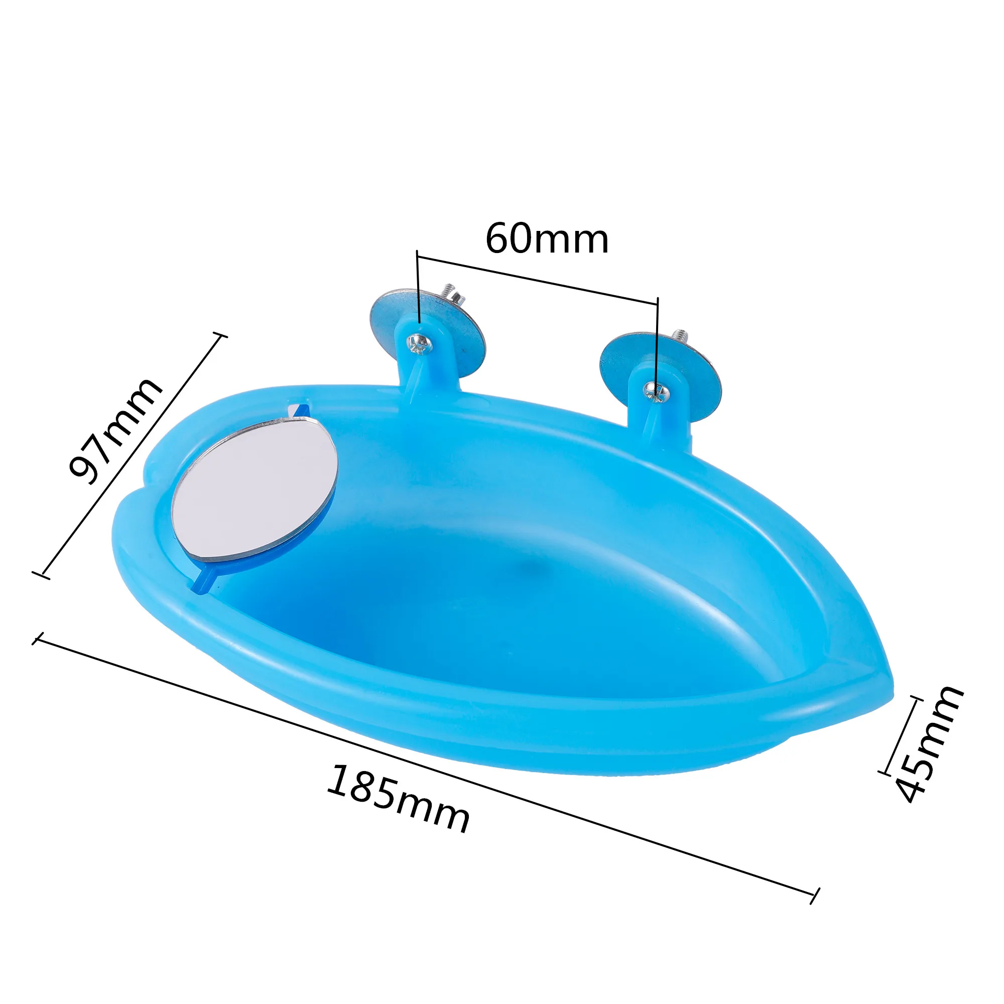 Pet Bird Bath Cage Parrot Bathtub With Mirror Bird Cage Accessories Shower Box Small Parrot Cage Pet Toys Bird Accessories 1 Pc