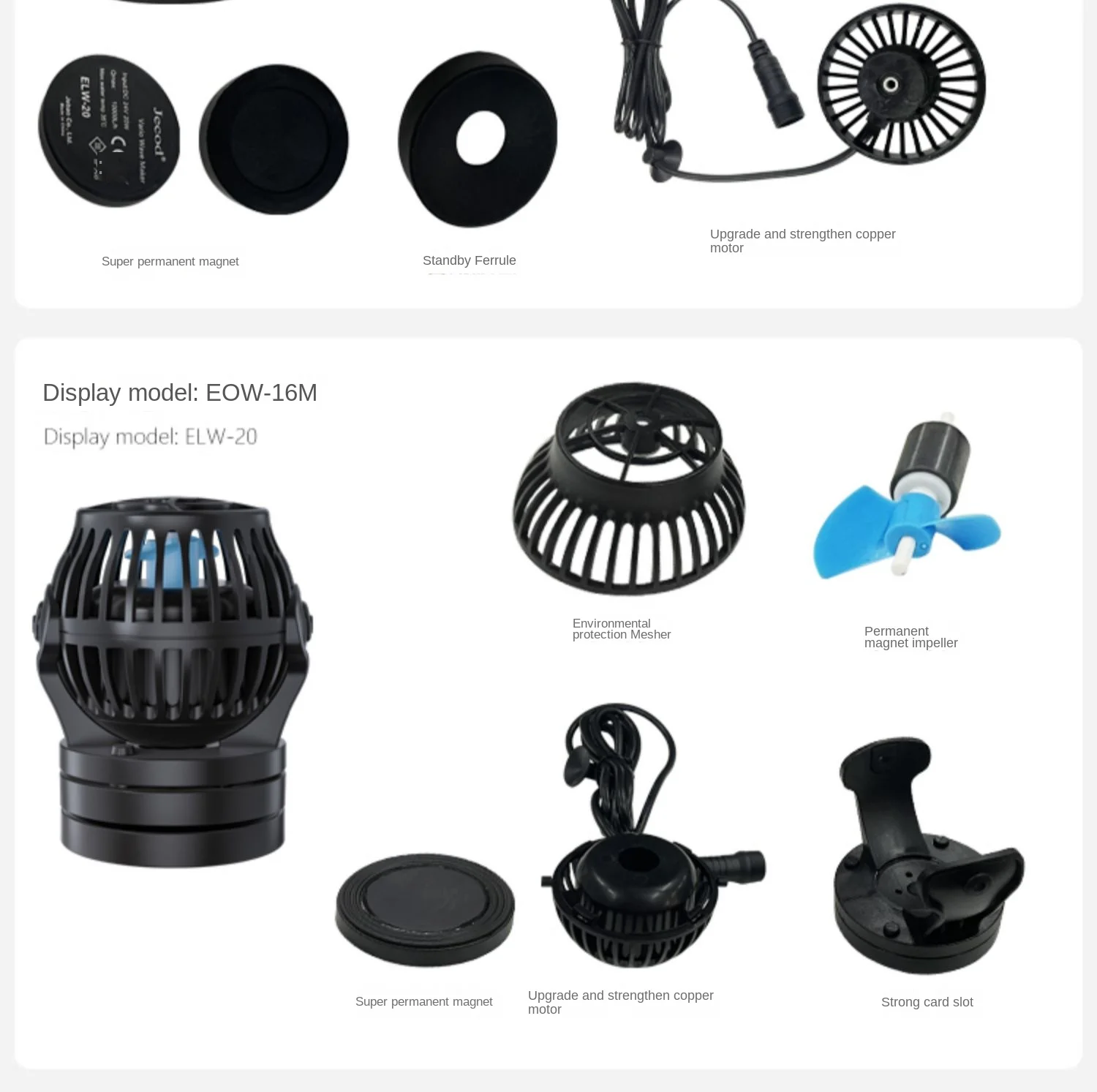 2024 jebao WIFI Wave Pump ELW Aquarium Water Pump Filter Fish Tank Ultra Quiet Operation Pump With WIFI Wireless Support