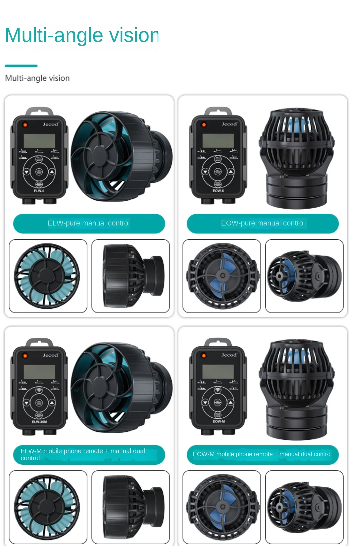 2024 jebao WIFI Wave Pump ELW Aquarium Water Pump Filter Fish Tank Ultra Quiet Operation Pump With WIFI Wireless Support