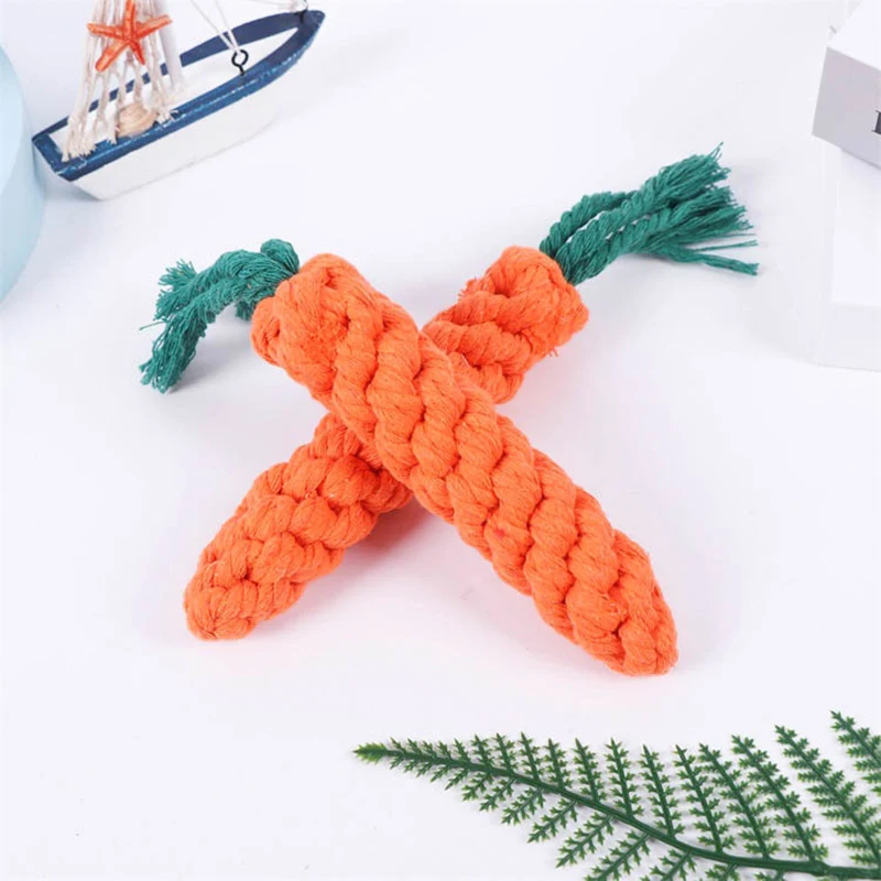 Pet Dog Toys Cartoon Animal Dog Chew Toys Durable Braided Bite Resistant Puppy Molar Cleaning Teeth Cotton Rope Toy