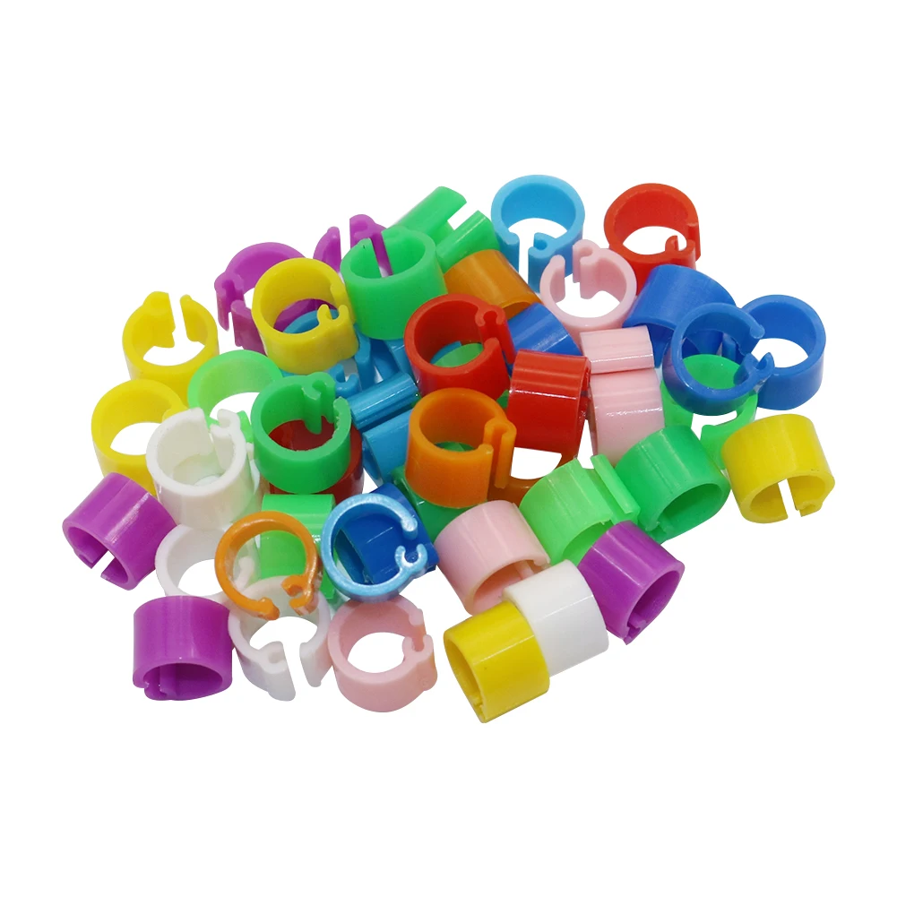 ID 6 mm wide 7mm 10 color bird foot ring plastic clip ring pigeon quail foot ring farm poultry supplies bird supplies 200 Pcs