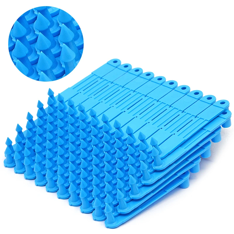 100pcs Animal Goat Ear Tags WIth Numbers Blue Color Dog Rabbits Sheep Ear Tags Nylon Material Sheep Laser Ear Tag No.001-500