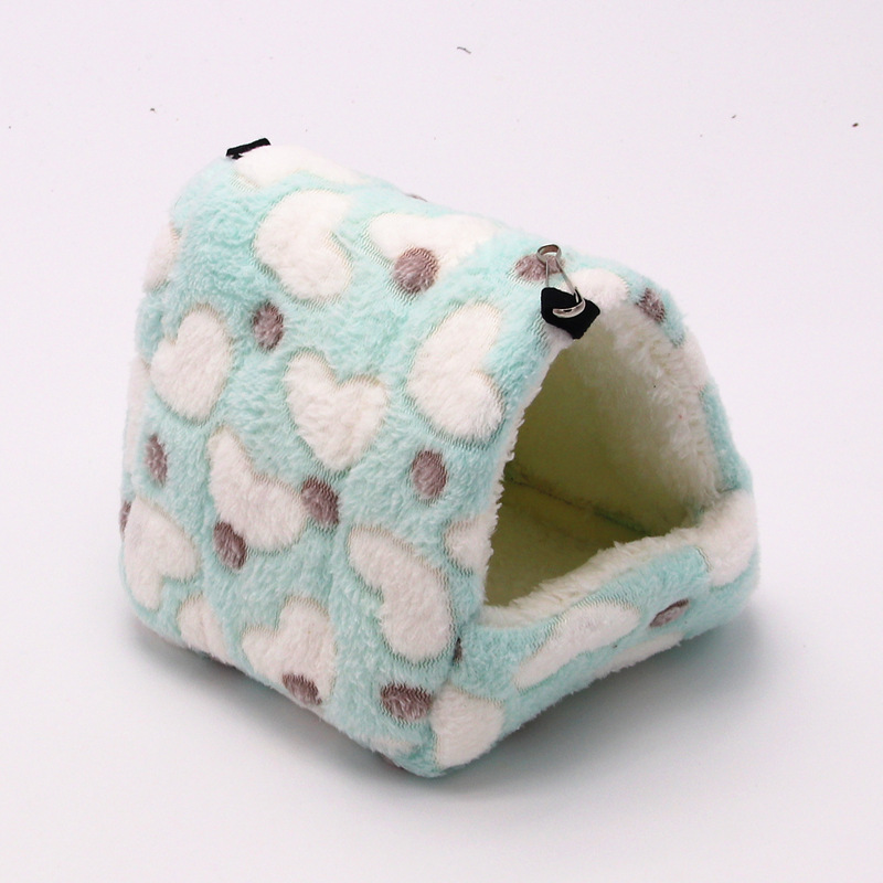 Random Color Cute Hamster House Winter Thickening Warm Soft Beds Small Animal Nest for Hamster Rabbit Squirrel Pet Mini Cage