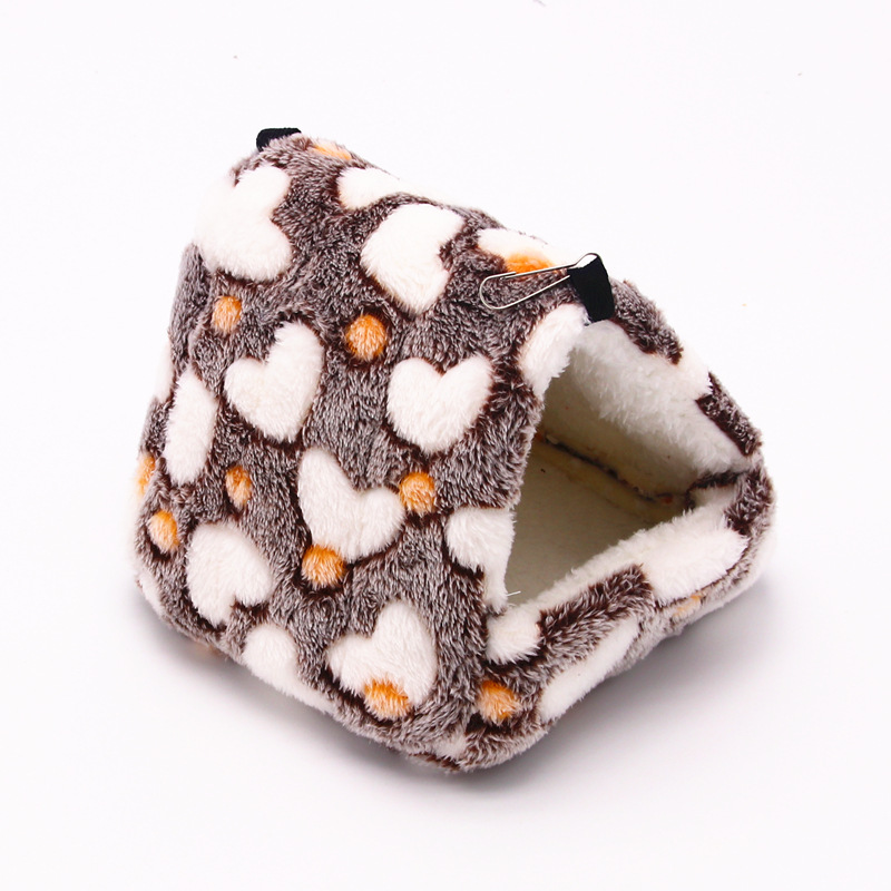 Random Color Cute Hamster House Winter Thickening Warm Soft Beds Small Animal Nest for Hamster Rabbit Squirrel Pet Mini Cage