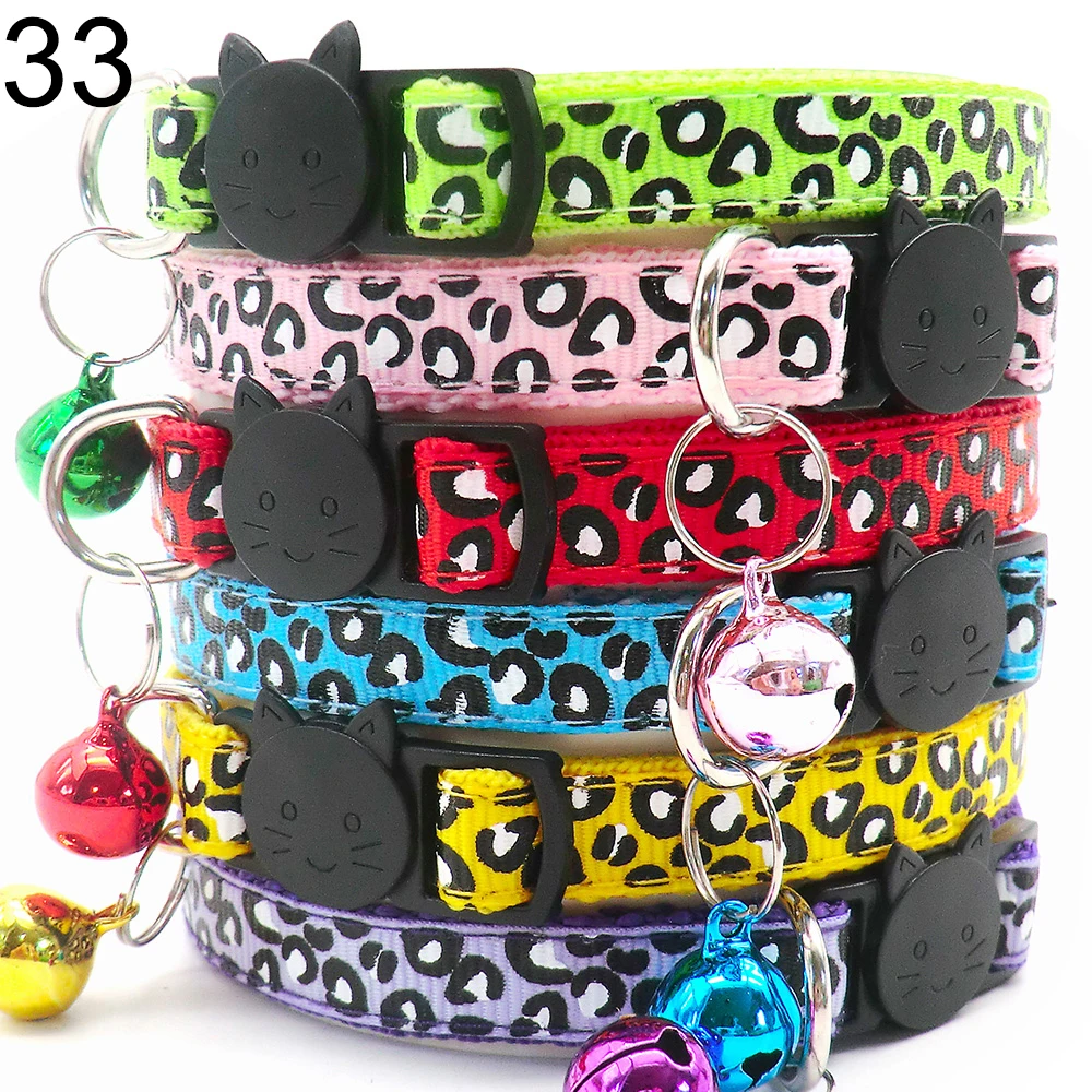 100Pcs Collar for Dogs Cat Necklace Training Choker Neck Personalized Cartoon Printed Dog Id Tag Accessories Anti-lost