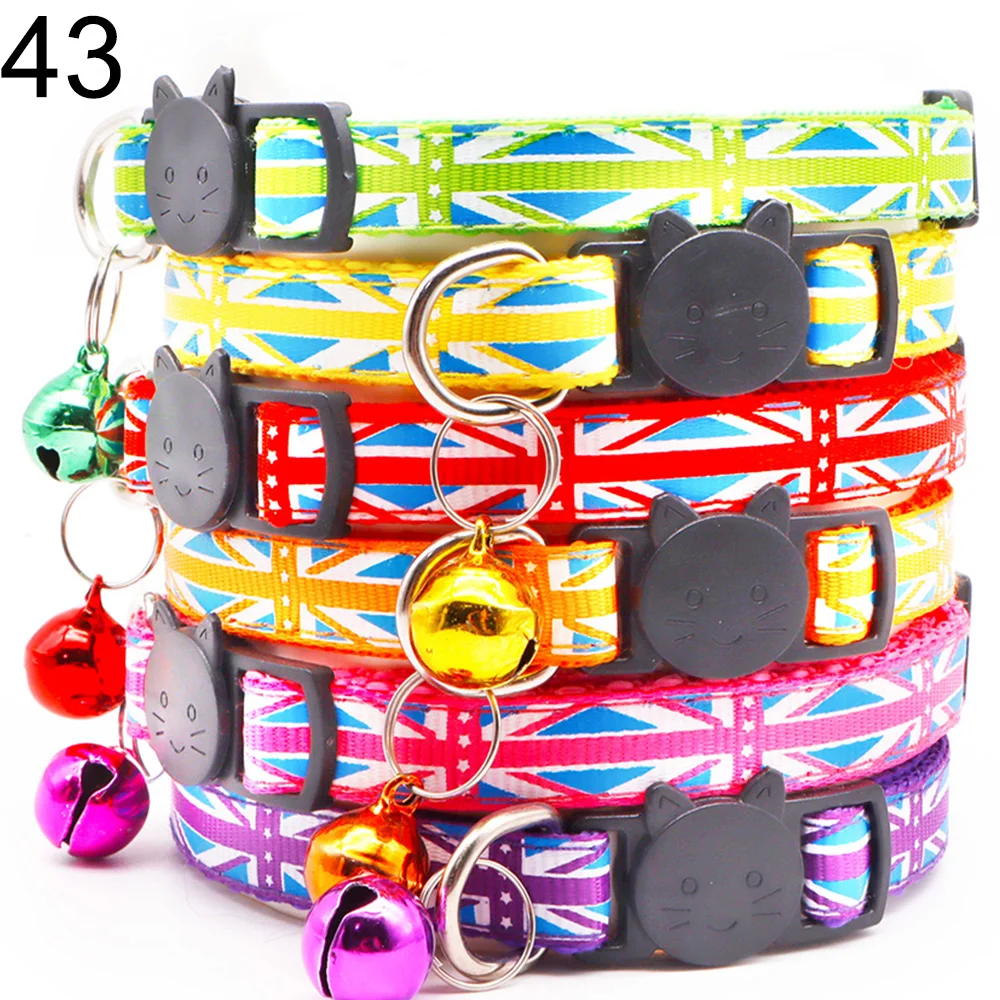 100Pcs Collar for Dogs Cat Necklace Training Choker Neck Personalized Cartoon Printed Dog Id Tag Accessories Anti-lost