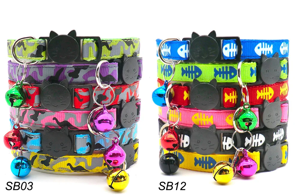 100Pcs Collar for Dogs Cat Necklace Training Choker Neck Personalized Cartoon Printed Dog Id Tag Accessories Anti-lost