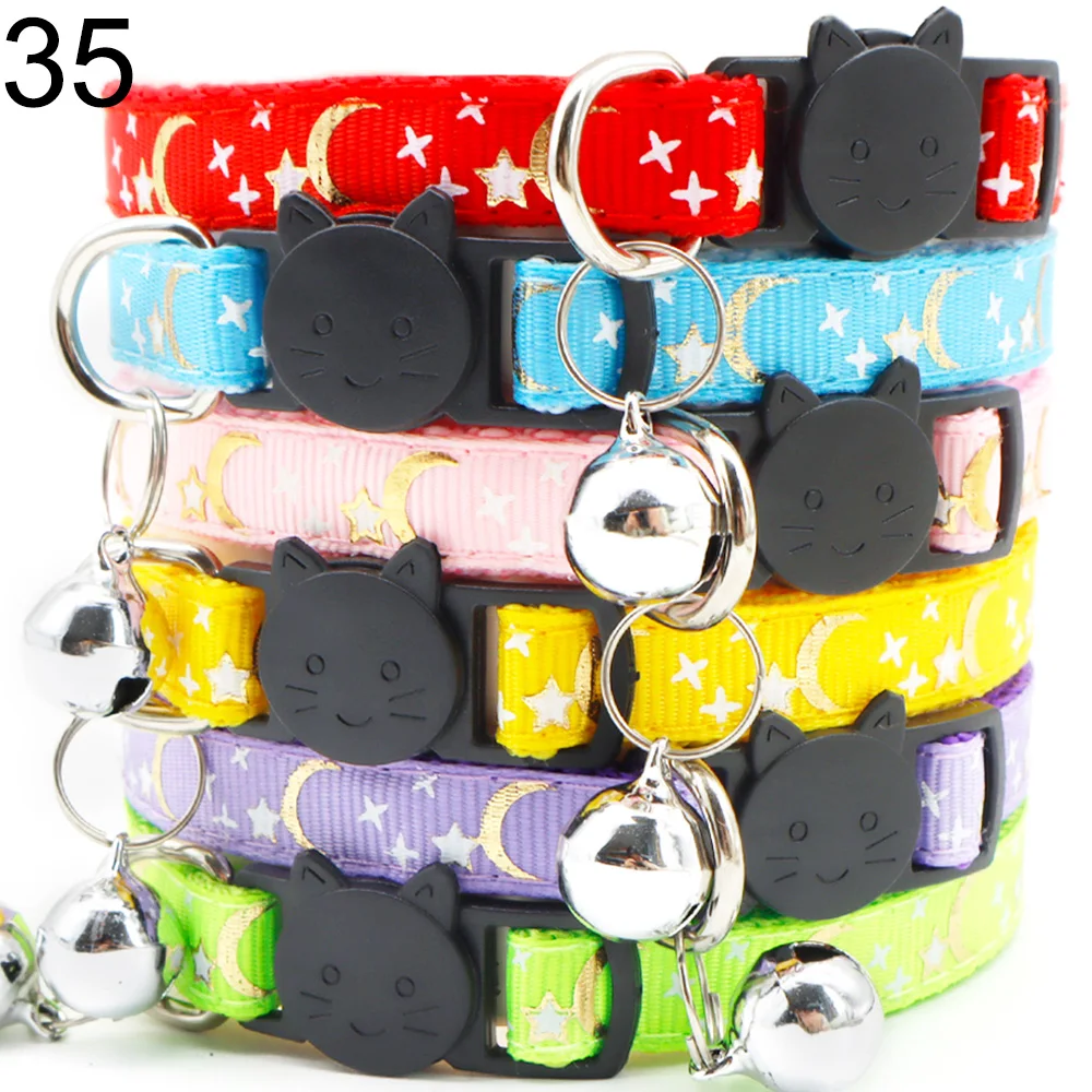 100Pcs Collar for Dogs Cat Necklace Training Choker Neck Personalized Cartoon Printed Dog Id Tag Accessories Anti-lost