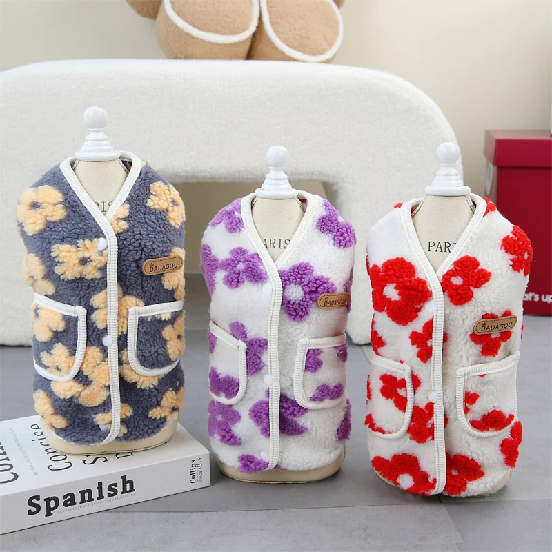 Fashion Sphynx Cat Sweater Cardigan for Cats Gotas Winter Warm Pet Fleece Clothes Garfield Katten Dog Jackets Mascotas Clothing