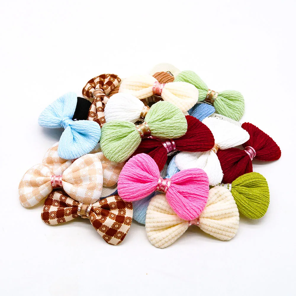 30PCS Handmake Pet Cat Dog Bow Hairpin Cute Hair Clips for Small Dogs Headwear Dog Grooming Accessories Pet Supplies