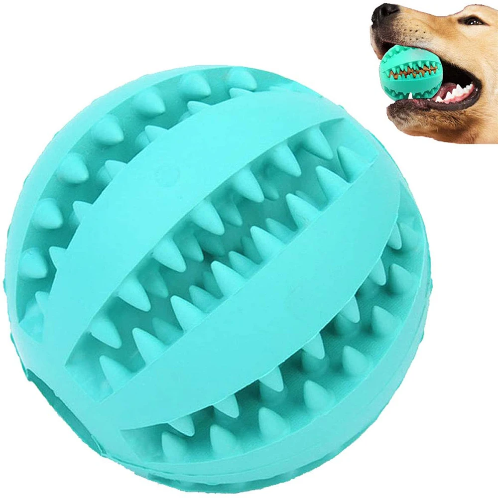 New Pet Dog Toy Interactive Rubber Balls for Small Large Dogs Puppy Cat Chewing Toys Pet Tooth Cleaning Indestructible Dog Ball