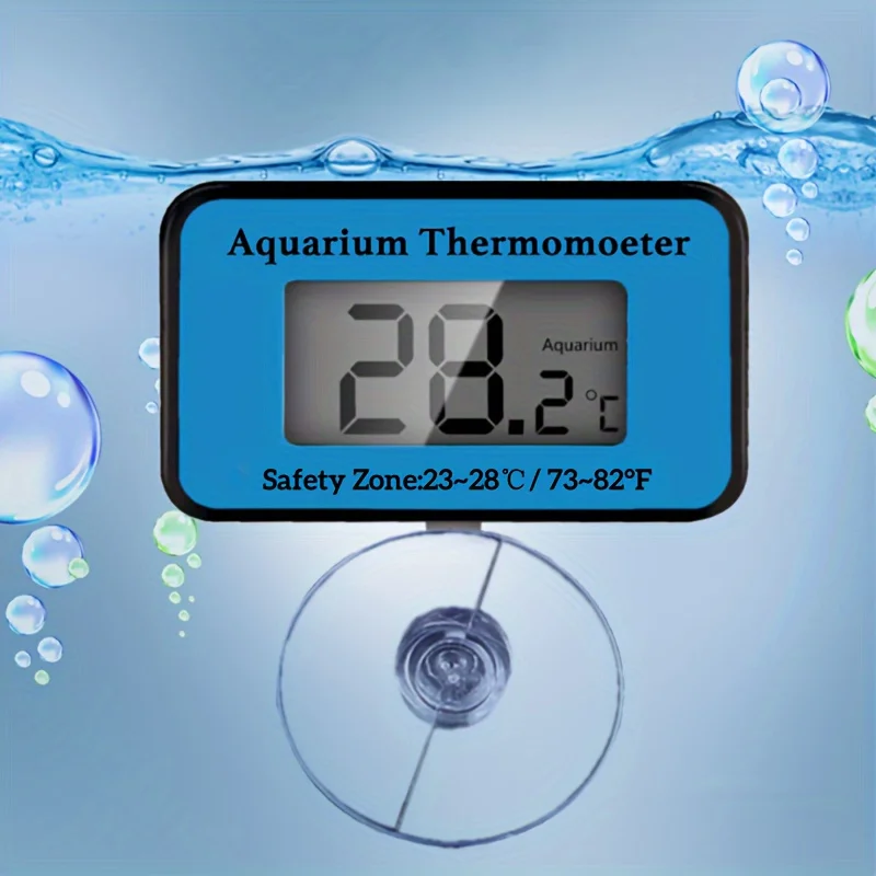 LCD Digital Aquarium Thermometer with Probe Suction Cup Fish Tank Water Electronic Thermometer Measurement