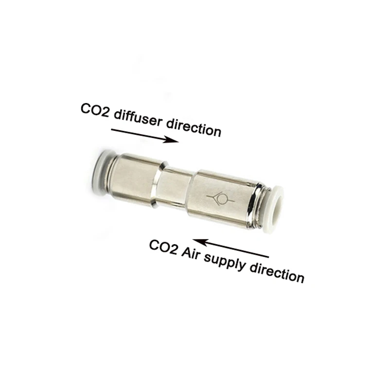 1 Stainless Steel Check Valve for CO2, Carbon Dioxide Diffuser to Prevent Gas Backflow, Check Valve Fitting 4X6mm