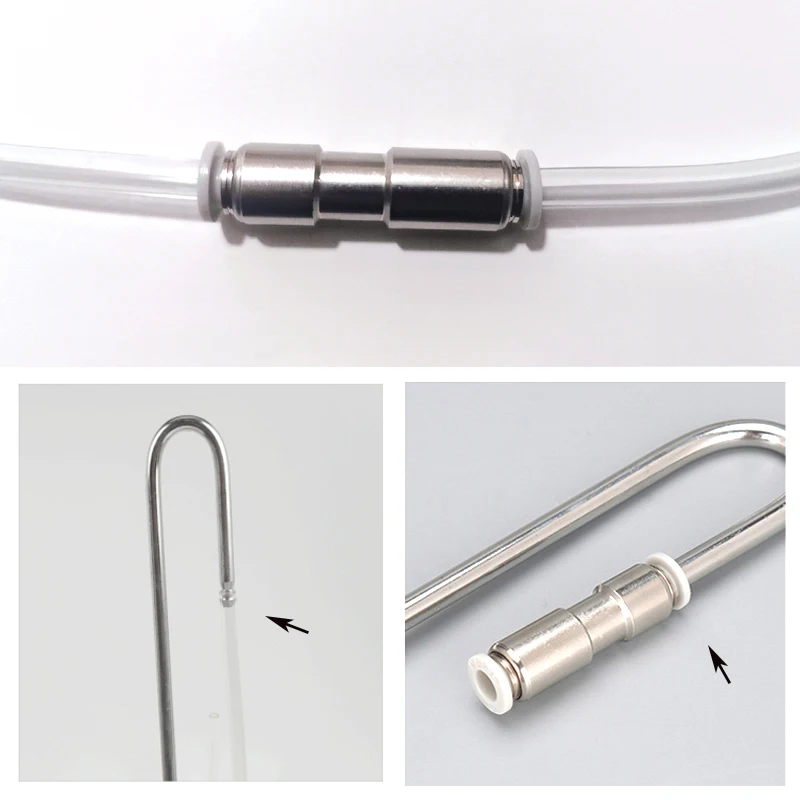 1 Stainless Steel Check Valve for CO2, Carbon Dioxide Diffuser to Prevent Gas Backflow, Check Valve Fitting 4X6mm