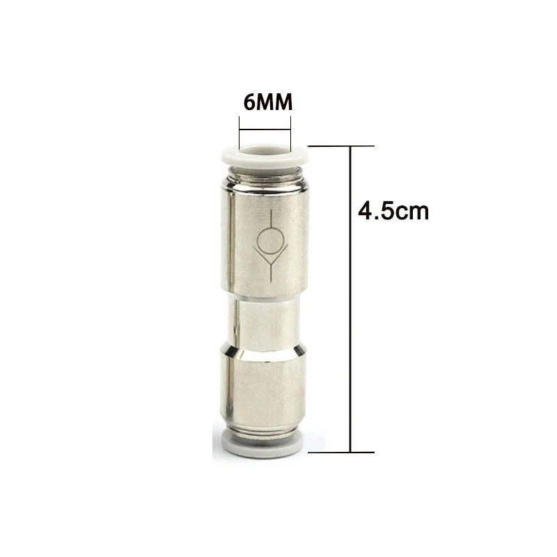 1 Stainless Steel Check Valve for CO2, Carbon Dioxide Diffuser to Prevent Gas Backflow, Check Valve Fitting 4X6mm