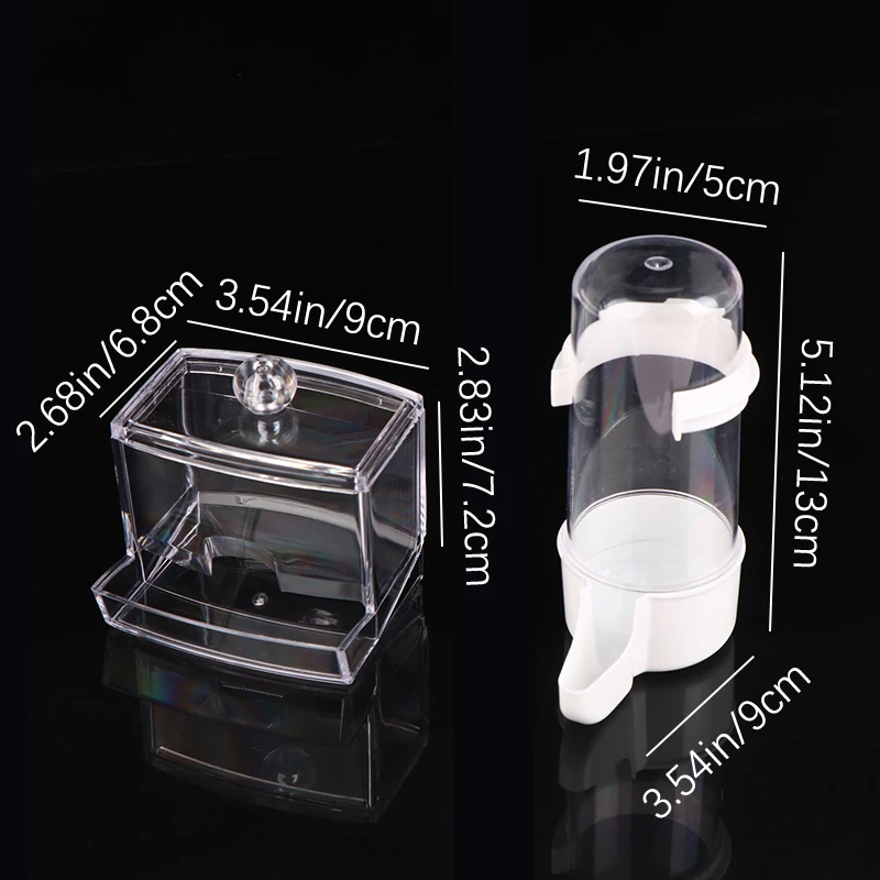 Rutin Chicken Automatic Food Feeder Large Capacity Anti-overturning Food Box Poultry Feeding Supplies Clear Food Dispenser