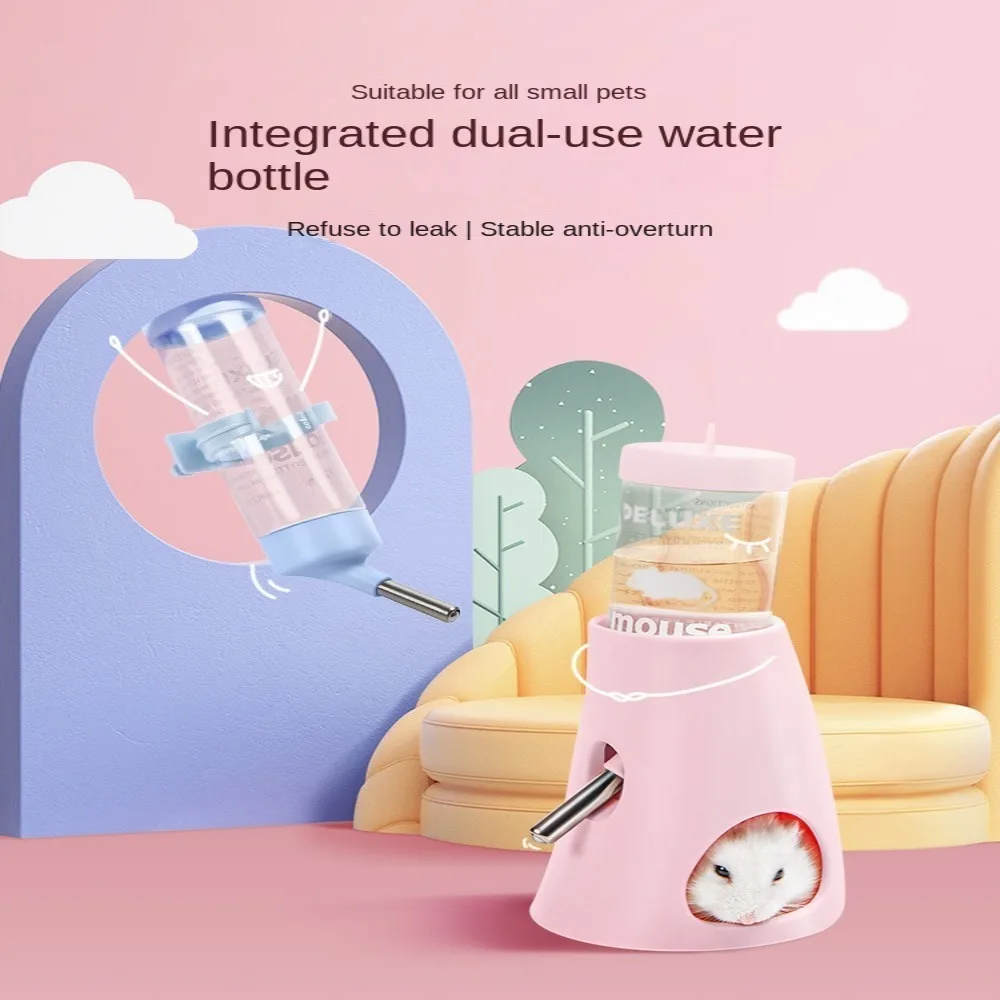 Non Slip Standable Hamster Automatic Water Dispenser Bottle Dispenser Leak-proof Double Ball Design Feeding Kettle