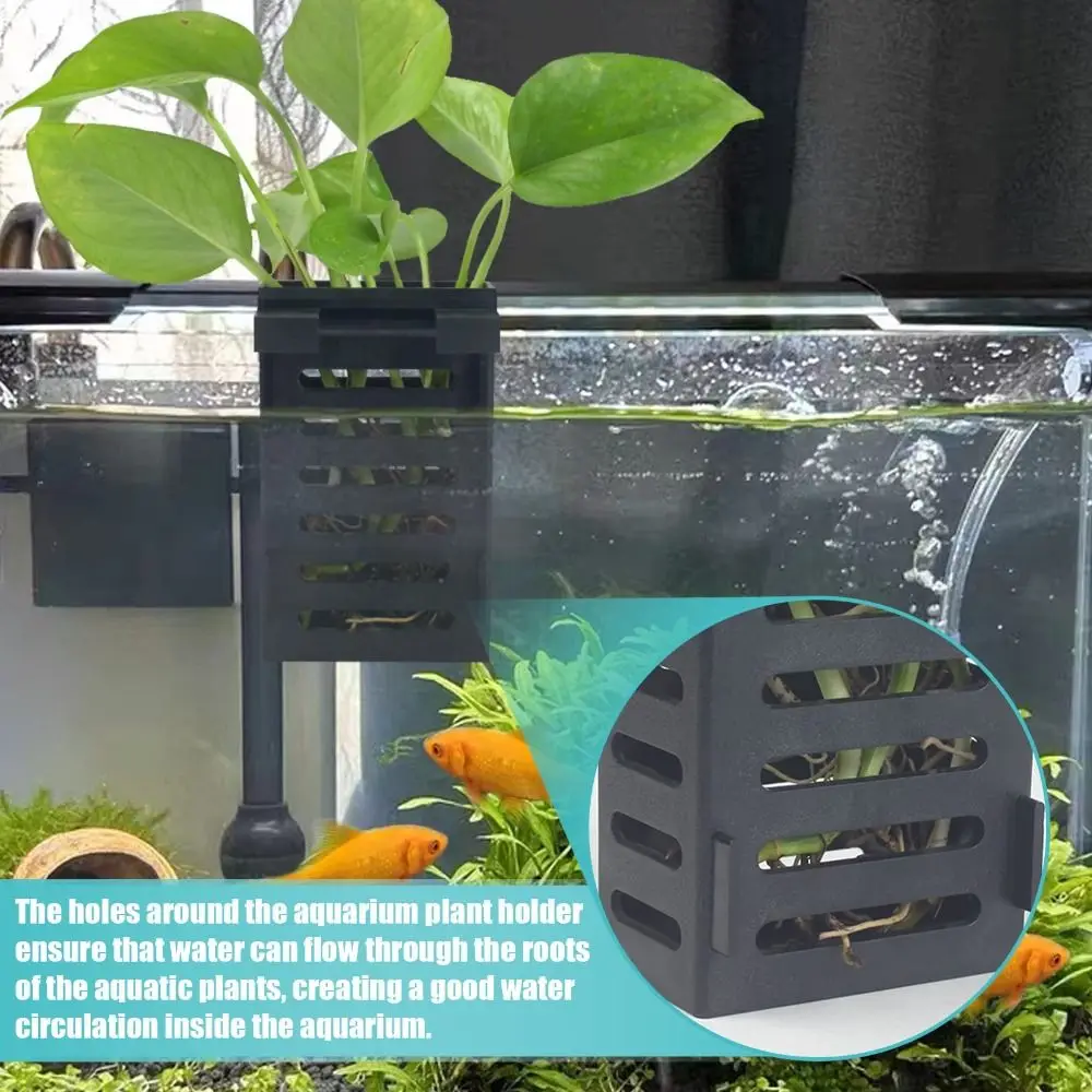 Hydroponic Aquarium Glass Plant Holder Water Landscape Planted Tank Emersed Plants Storage Rack Glass Pot Landscaping Basin