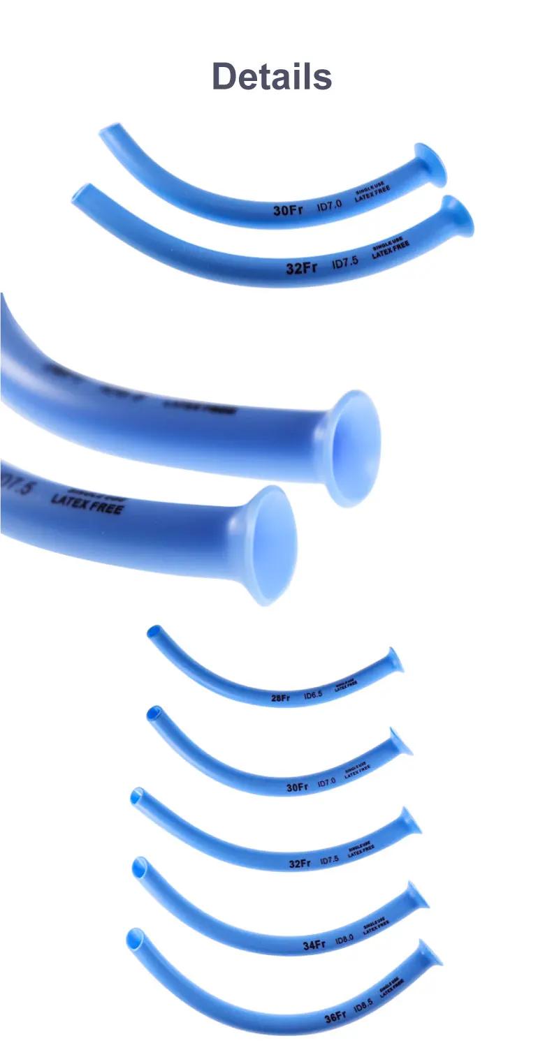 Disposable Nasopharyngeal Airway Nasal Pharyngeal Duct Respiratory Gas Guide Tube First Aid Emergency 3.0-8.5mm 5Pcs/10Pcs/20Pcs