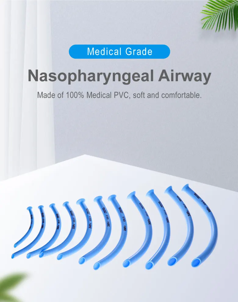 Disposable Nasopharyngeal Airway Nasal Pharyngeal Duct Respiratory Gas Guide Tube First Aid Emergency 3.0-8.5mm 5Pcs/10Pcs/20Pcs