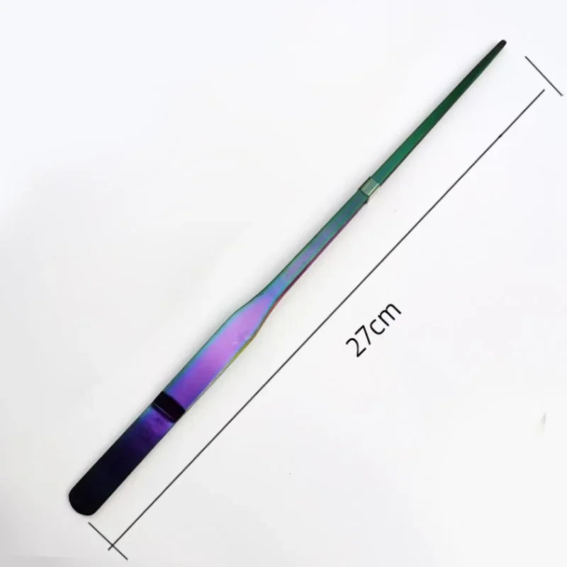 27cm Colorful Stainless Steel Curved Aquarium Tweezers Aquarium Plants Tweezer Straight Fish Tank Cleaner Aquarium Accessories