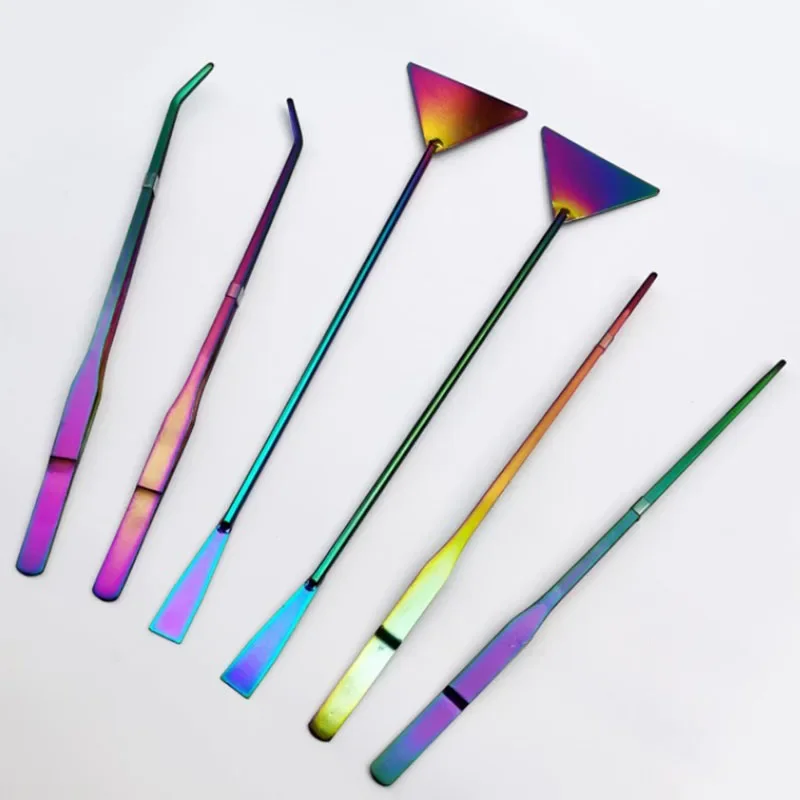 27cm Colorful Stainless Steel Curved Aquarium Tweezers Aquarium Plants Tweezer Straight Fish Tank Cleaner Aquarium Accessories